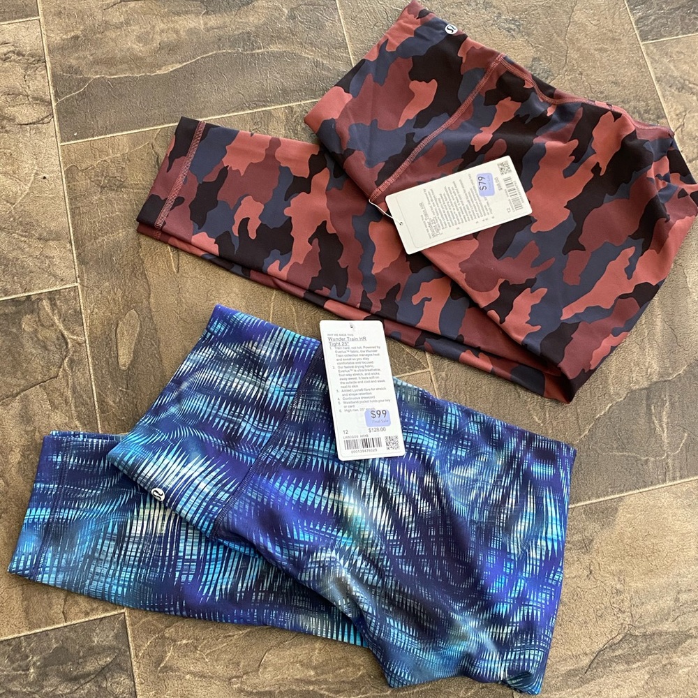 Lululemon Womens Size 12 NEW! Wunder Train HR 25” (price includes both)